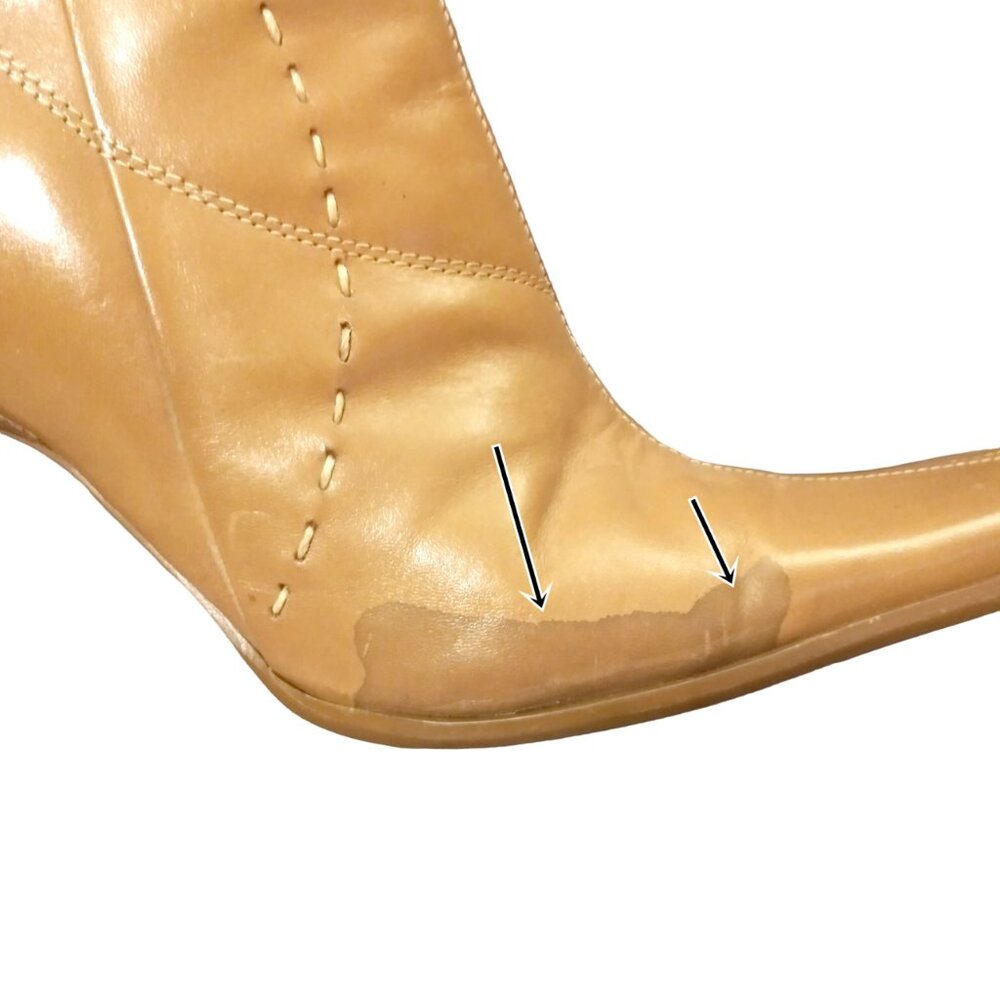 DIBA Leather Stiletto Boots, Size 9M Boots, Designer Boots, Ankle Boots, Heels - Picture 6 of 14